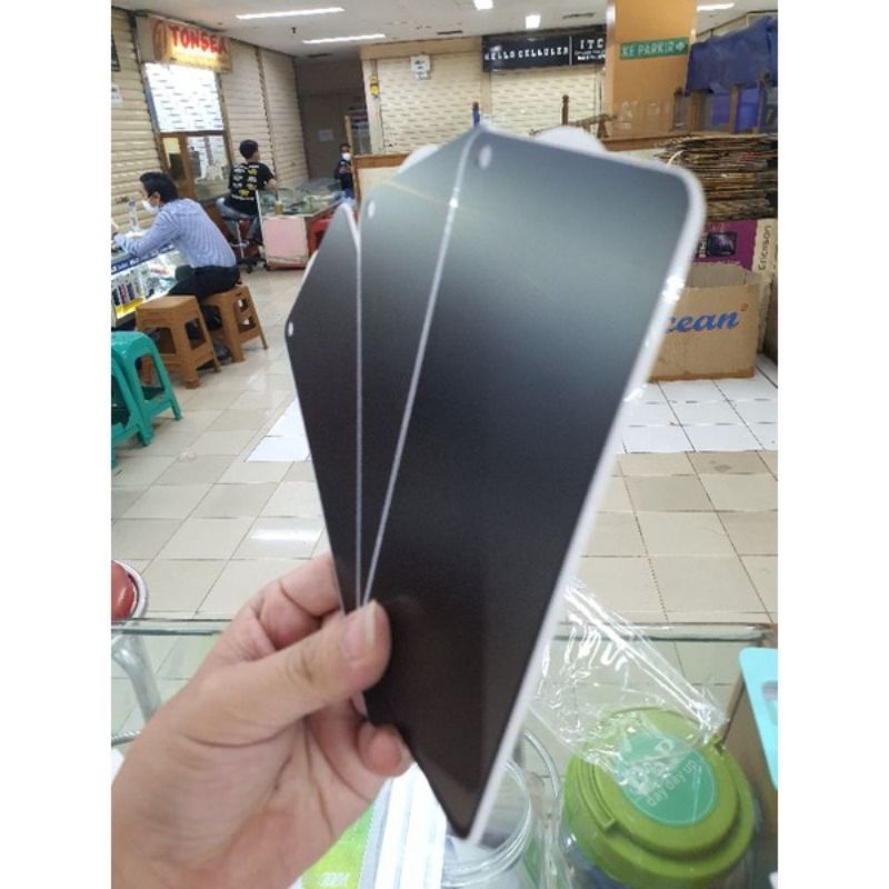 Tempred Glass Kaca SPY Black Matte Doff Oppo A54/A74 Gelap Super tebal Premium quality