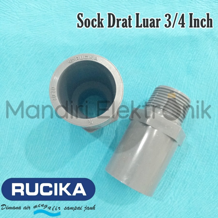 Pipa Sock Drat Luar 3/4 Inch Rucika