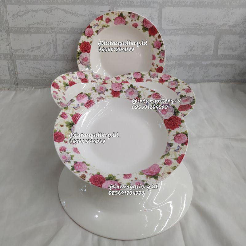 Piring Makan isi 6 Capodimonte Shabby