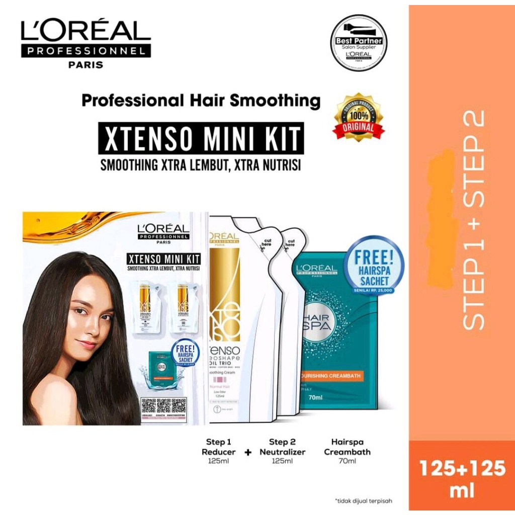 [GIFT WITH PURCHASE] LOREAL XTENSO OLEOSHAPE MOISTURIST SMOOTHING 1 SET (2 X 125ML) | gdlb01