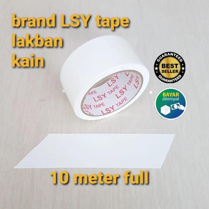 

Promo Awal tahun lakban kain putih / cloth tape 2"inch x 10 meter full Promo Awal tahun