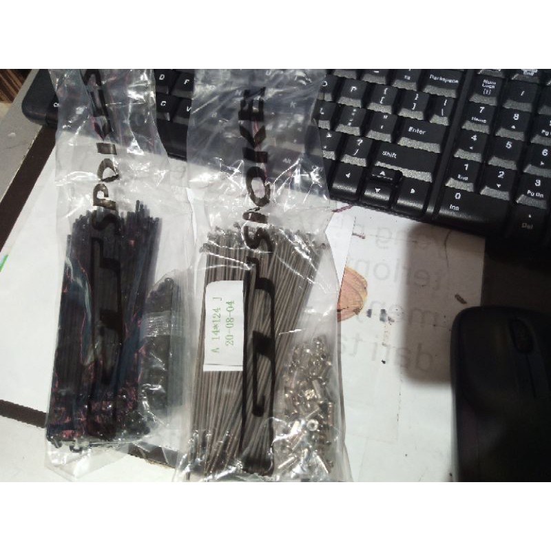 jari jari sepeda ukuran 124x14g merk GT