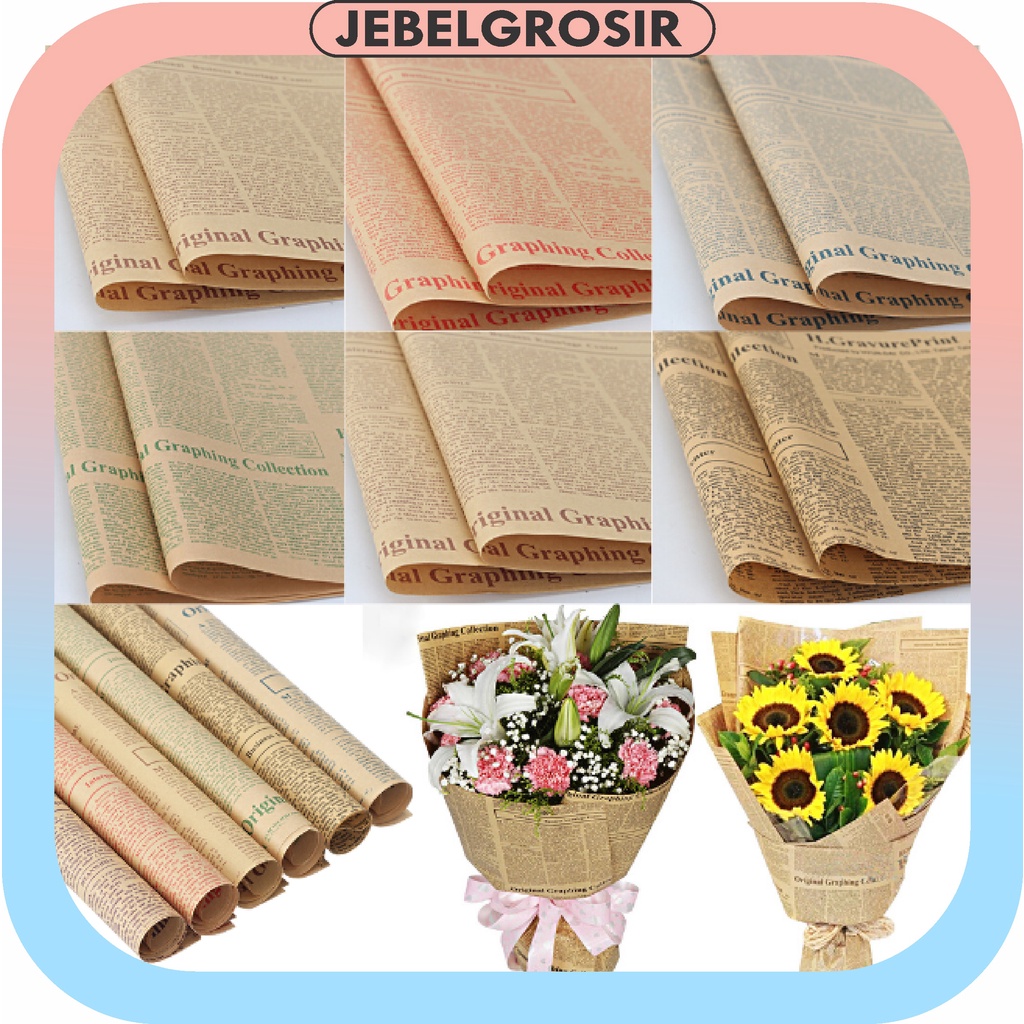 Flower Wrapping Vintage Craft Paper Per Lembar Kertas Craft Kertas Pembungkus Bunga Kertas Hand Bouquet KB29