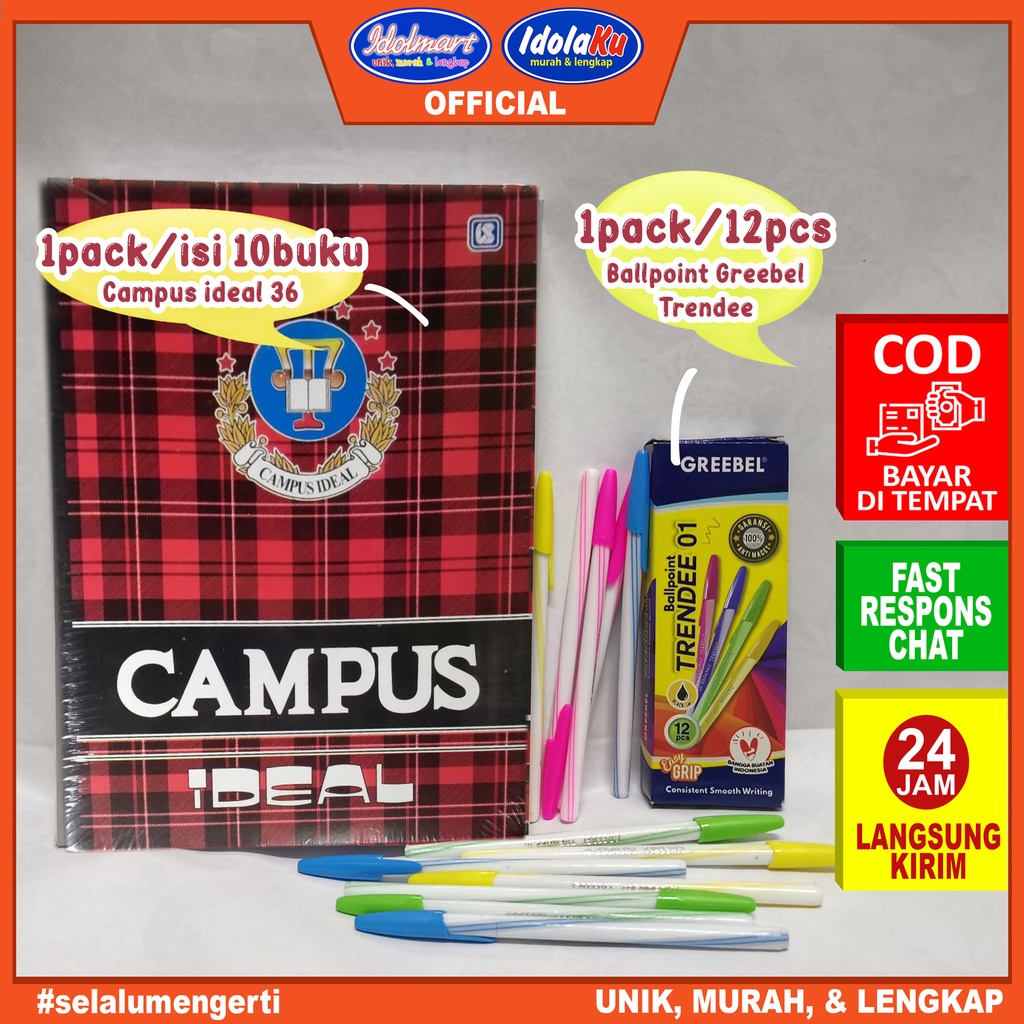 IDOLAKU Buku Tulis Campus Ideal isi 36 Lembar