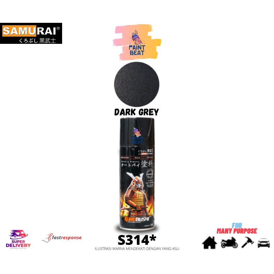 Samurai Paint Dark Grey Suzuki S314 Cat Aerosol / Cat Semprot