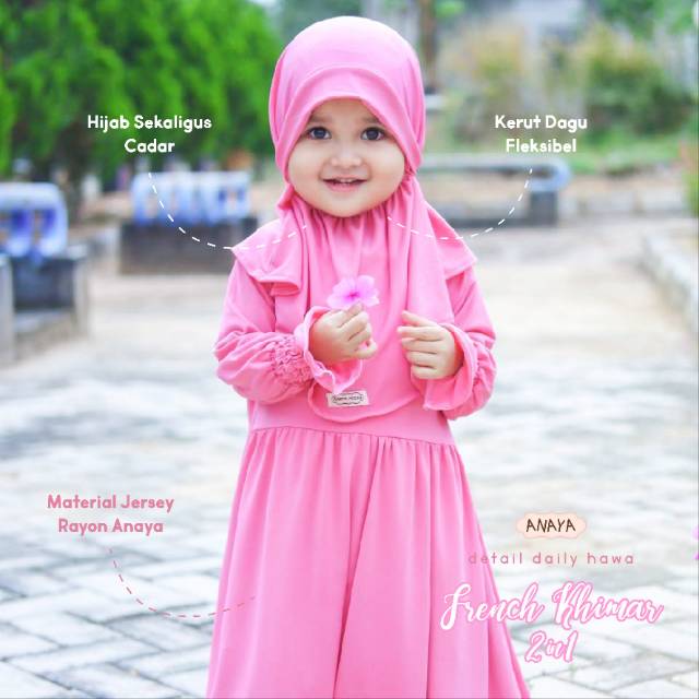 HAWA FRENCH KHIMAR ANAK (CADAR INSTAN) BY ANAYA HIJAB