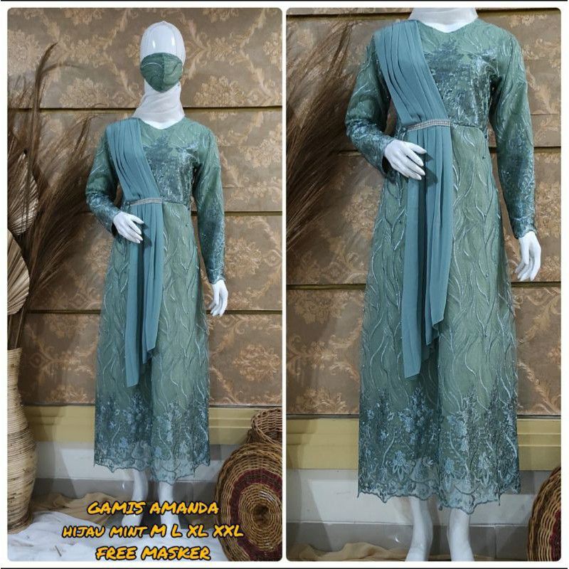 GAMIS AMANDA // GAMIS PESTA MODERN // FASHION WANITA MUSLIM