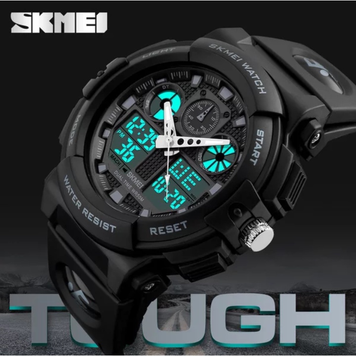 Jam Tangan SKMEI Original Dual Time Water Resist Casio sport Jam Tangan Pria