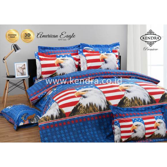 BEDCOVER + SPREI Rumbai 180x200 KENDRA PREMIERE motif EALGE DENIM BEAR PEACOCK - KING SIZE 180 - BC