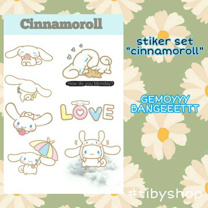 

(BACA DESKRIPSI YA) Stiker set CiNNAMORROL ~ Lucu dan gemoyyy