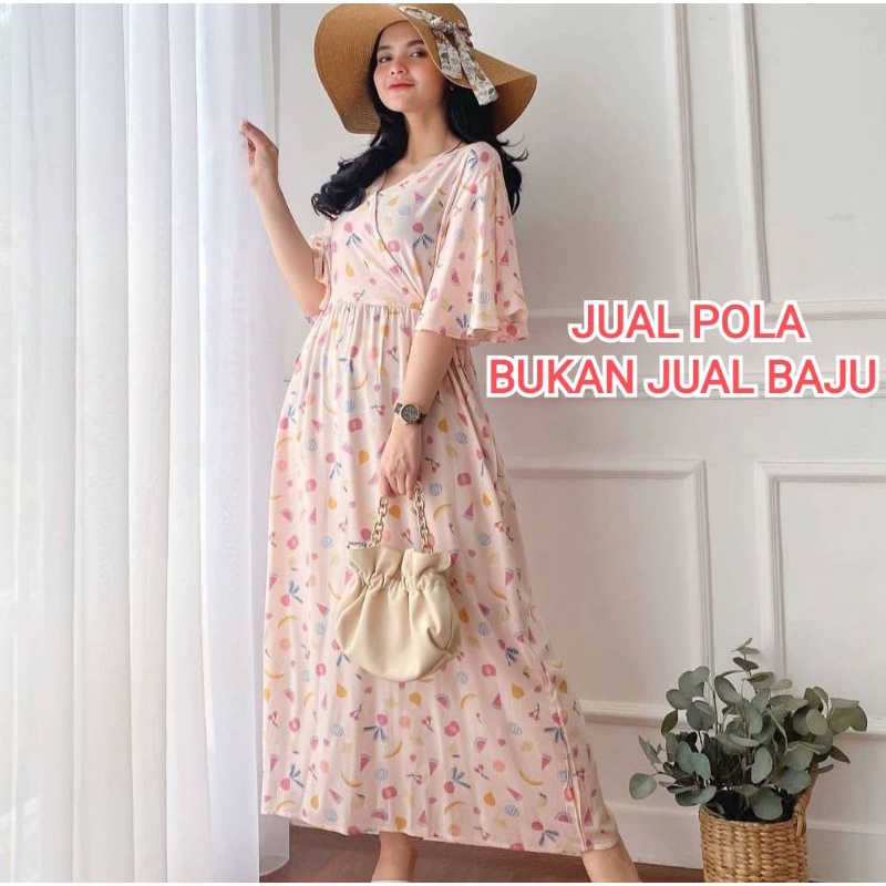 POLA PRODUKSI DASTER MAXI KIMONO 059 - POLA BAJU KAREEN DRESS