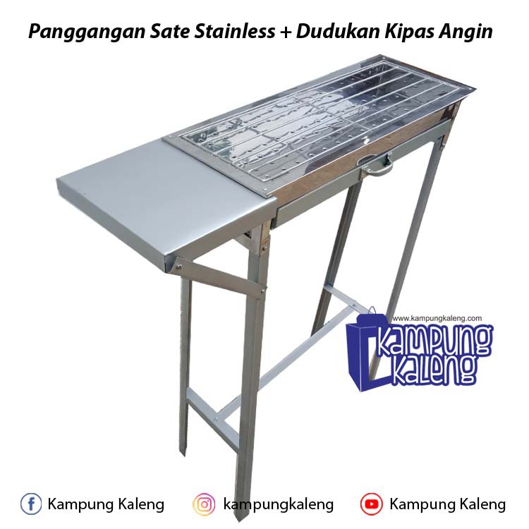 Panggangan Sate Stainless Plus Alas Kipas Angin Shopee Indonesia