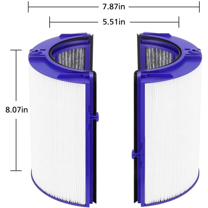 Nautic - Replacement Filter untuk Air Purifier Dyson Pure cool TP06 TP07 TP09 HP06 HP07 HP09 / HEPA+Carbon