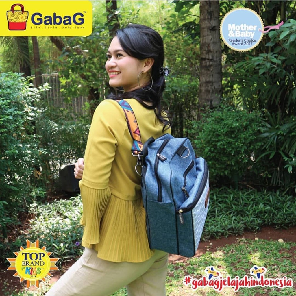 GABAG RYU Backpack Sling Cooler Thermal Bag Ransel Diaper Tas ASI Bayi - Free 2 Ice Gel Besar NEW !