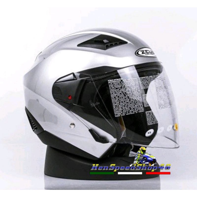 HELM ZEUS 611 SILVER - Solid_ half face/original 100% zeus