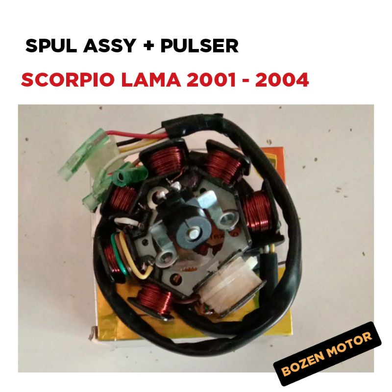 Spul Assy + Pulser Scorpio Lama 2001 2002 2003 2004 / Sepul Spoll Spull Spool Fulser / 1 Set Starter