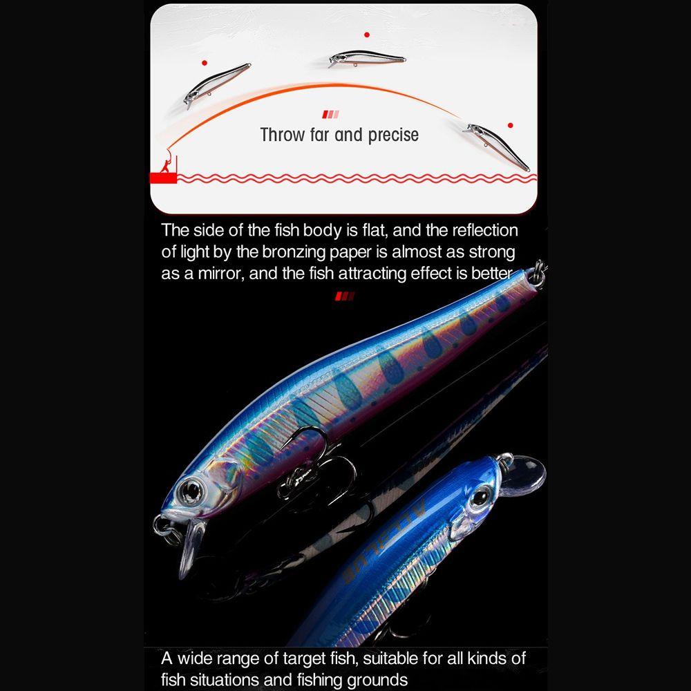 Umpan Ikan Kecil Tenggelam TOP Mini 70mm/5.5g Crankbaits Tackle Umpan Casting Panjang Bermanfaat