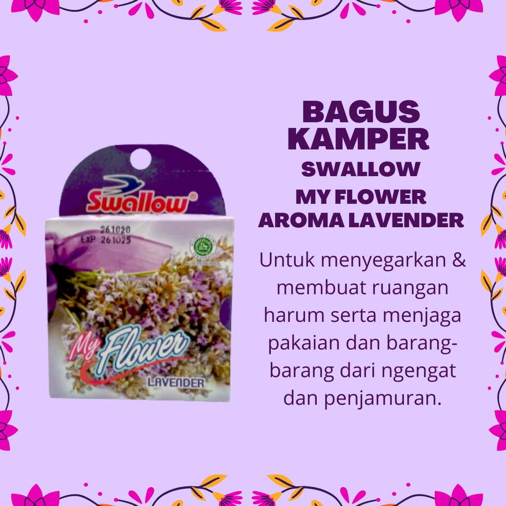 BAGUS KAMPER SWALLOW MY FLOWER AROMA LAVENDER