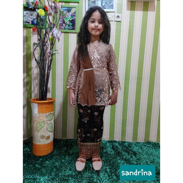 STELAN KEBAYA ANAK SELENDANG /Aurora slendang anak rok plisket