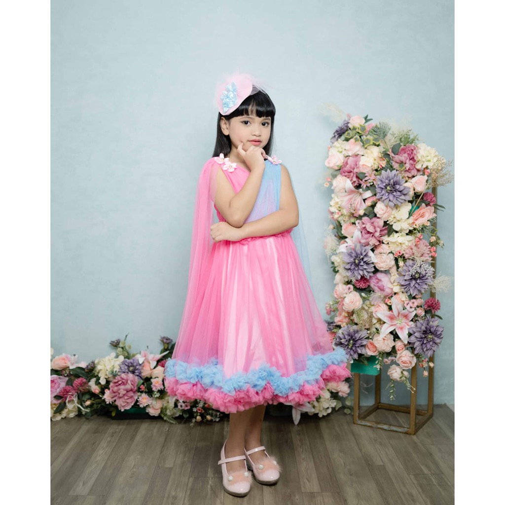 Dres tutu petite pelangi with shawl