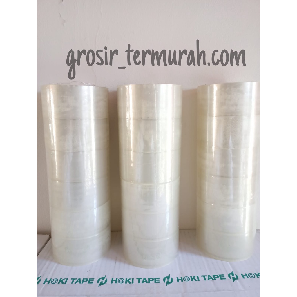 

Lakban Bening 48mm x 90yard Hoki Tape isi 6 pcs