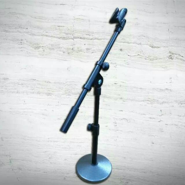 Stand Mic Meja Pendek bahan full besi