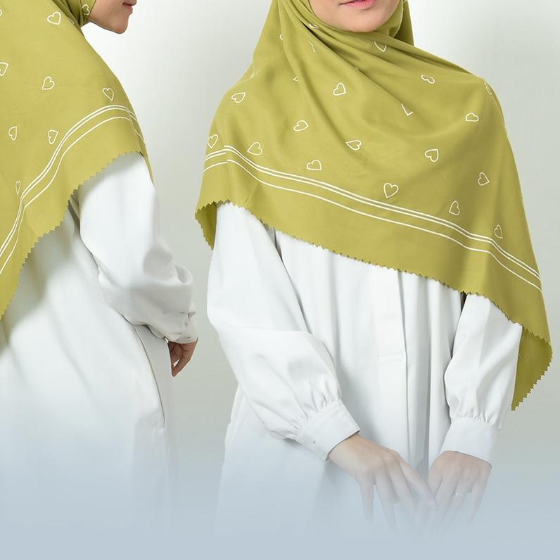 ◊ JILBAB VOAL SYARI MOTIF LOVE / JILBAB OSCARA SYARI MOTIF LOVE / KERUDUNG SEGIEMPAT MOTIF VOAL MIRA