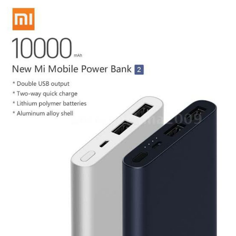 Power Bank Xiaomi 2 10.000 mah - 2 USB