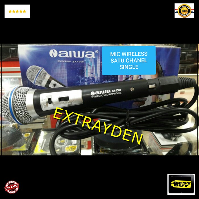 AIWA naiwa kabel mic mik microphone mikrofon kabel cable karaoke vokal vocal