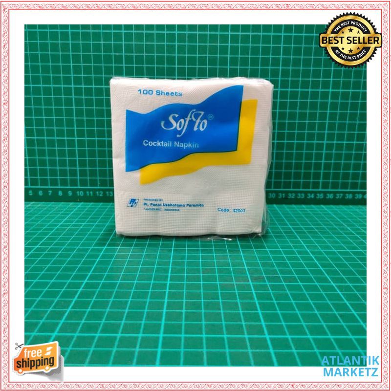Tissue Cocktail Napkin Softo isi 100