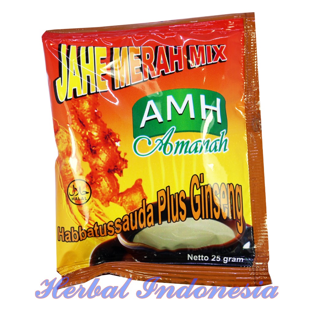 

Jahe Merah MIXX Habbatusaudah Plus Gingseng | Jahe merah mix AMH Amanah