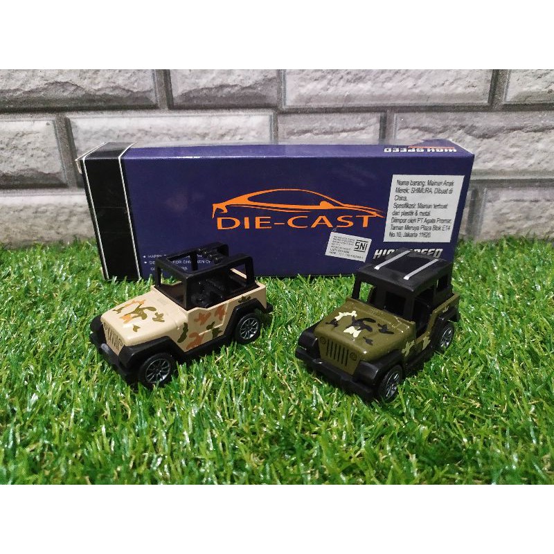 mainan diecast mobil jeep army - set diecast jeep tentara