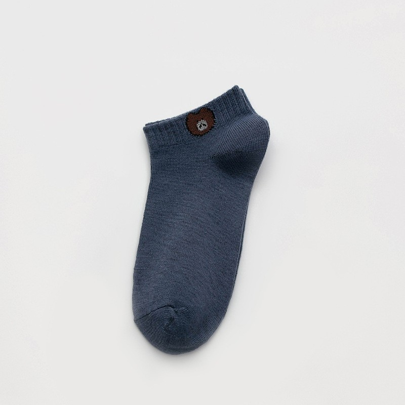 AliMaMa - KAOS KAKI BEAR - Kaus Kaki Perempuan Laki Laki Unisex Mata Kaki Ankle Sock Socks Murah Medan-NAVY