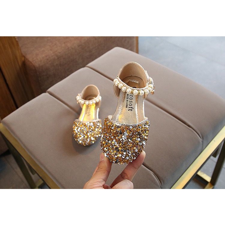 Sepatu Flat Anak Cewe Sparkling Diamond