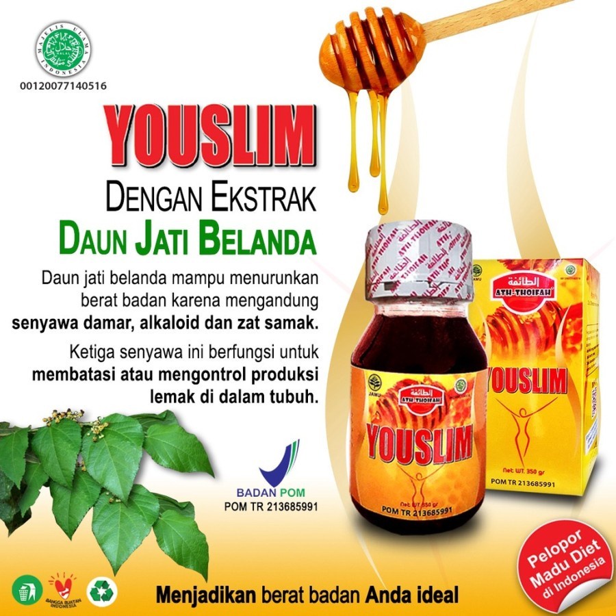 

Madu penurun berat badan YOUSLIM madu diet , madu langsing , madu diet standart BPOM RI madu diet Original 100% diet ama