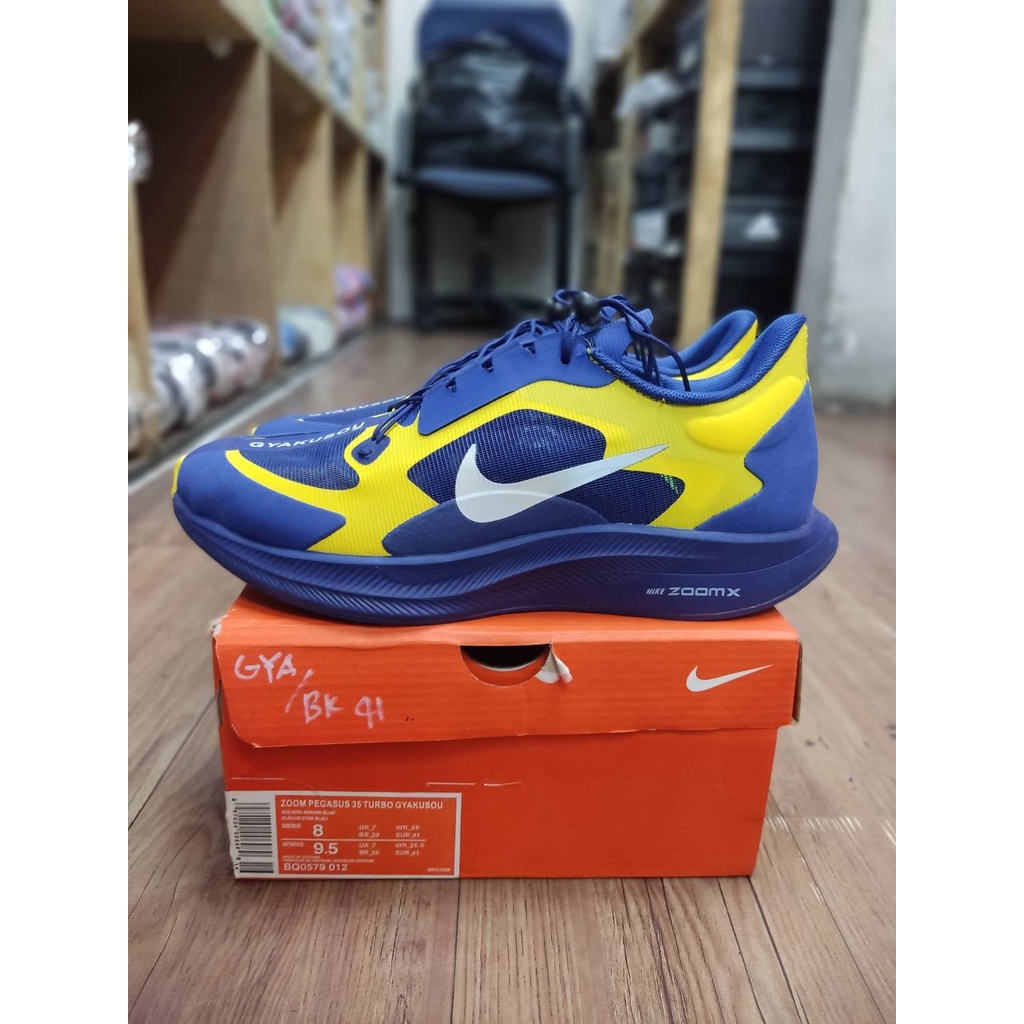 NIKE ZOOM PEGASUS 35 TURBO GYAKUSOU BLUE YELLOW BNIB ORIGINAL VIETNAM GRATIS KAOS KAKI SEPATU NIKE