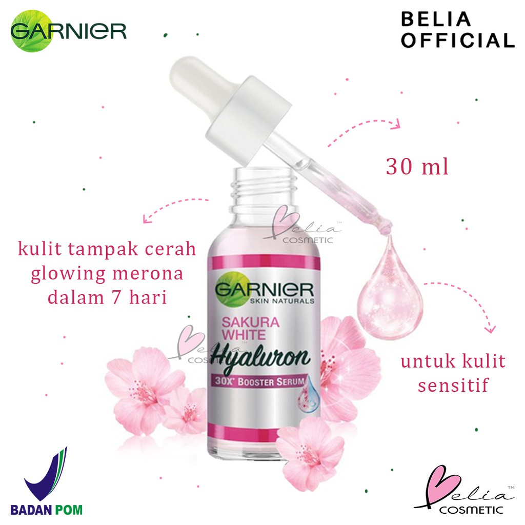 ❤ BELIA ❤ Garnier Serum Sakura White Hyaluron 30x Booster Serum 7.5mL | 30mL (✔️BPOM)