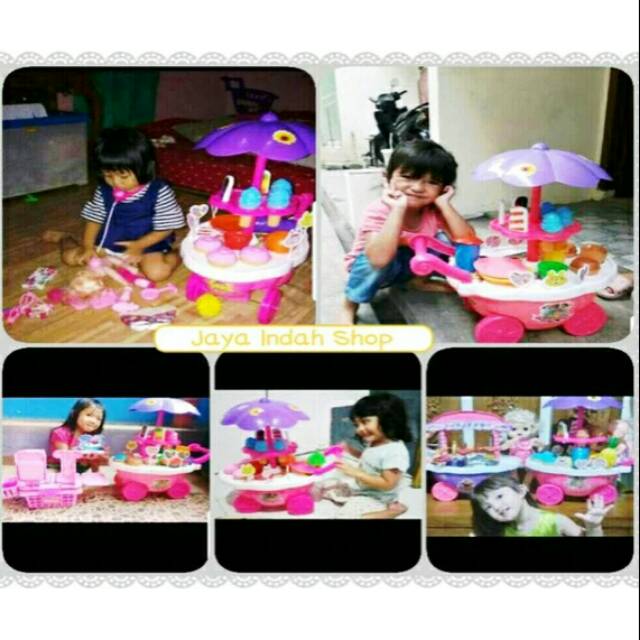 Mainan Mobil Es Krim BESAR Mainan anak ice cream es grobak trolly murah lucu Gerobak es krim