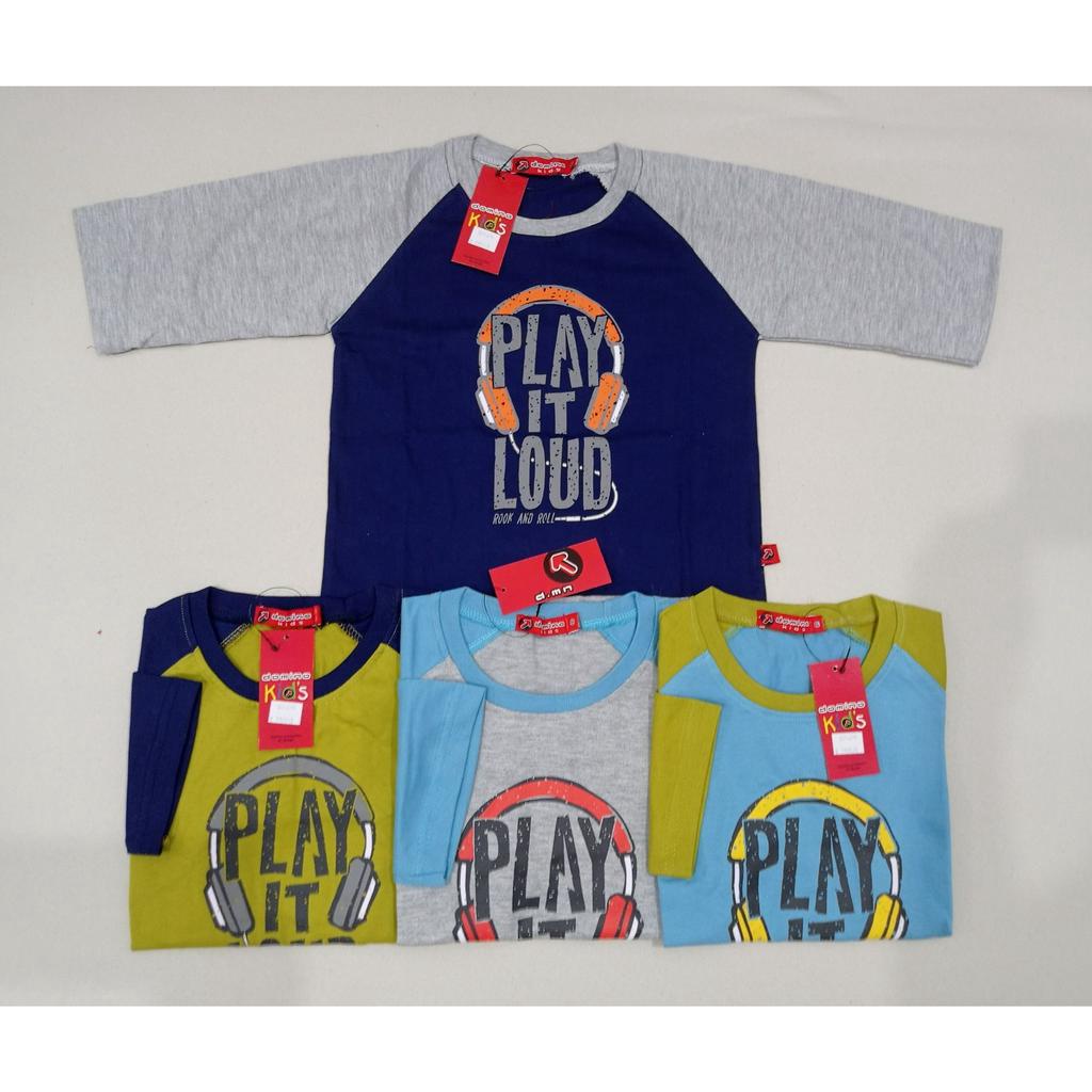 KAOS KATUN ANAK DOMINO/ KAOS OBLONG GAMBAR/ IVAN KIDS