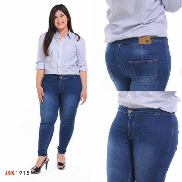 Big Size JUMBO  Celana  Jeans  Cewek Wanita HW Highwaist 