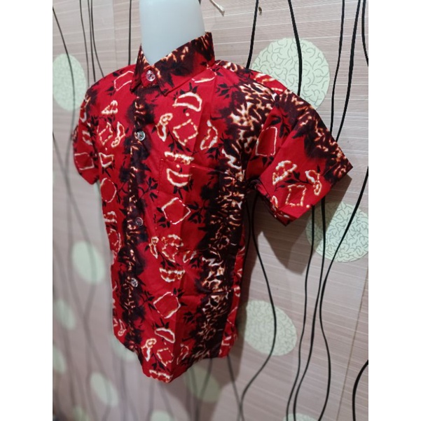 BAJU BATIK SEKOLAH/BAJU BATIK SEKOLAH TANGAN PENDEK/BATIK PRINTING PENDEK