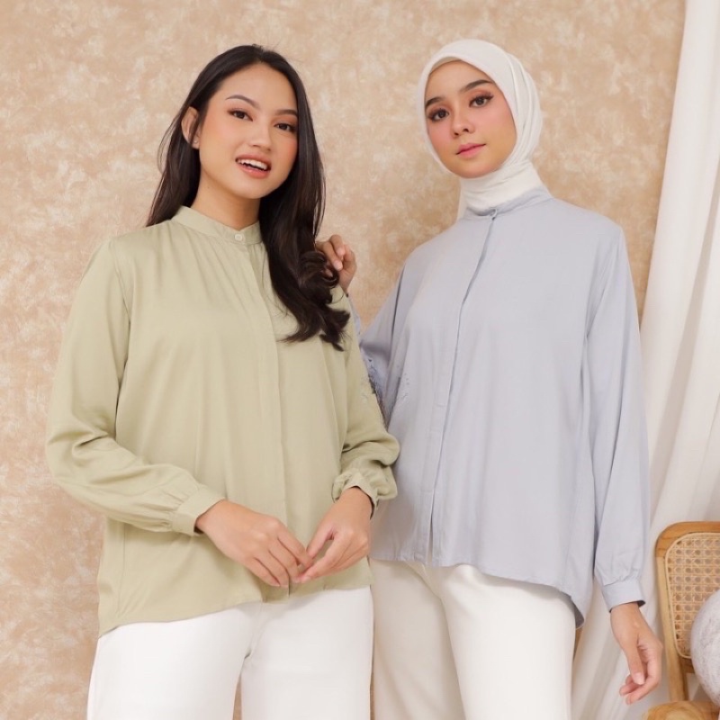 Kemeja Rayon Twill Kemeja Basic Wanita Murah Premium