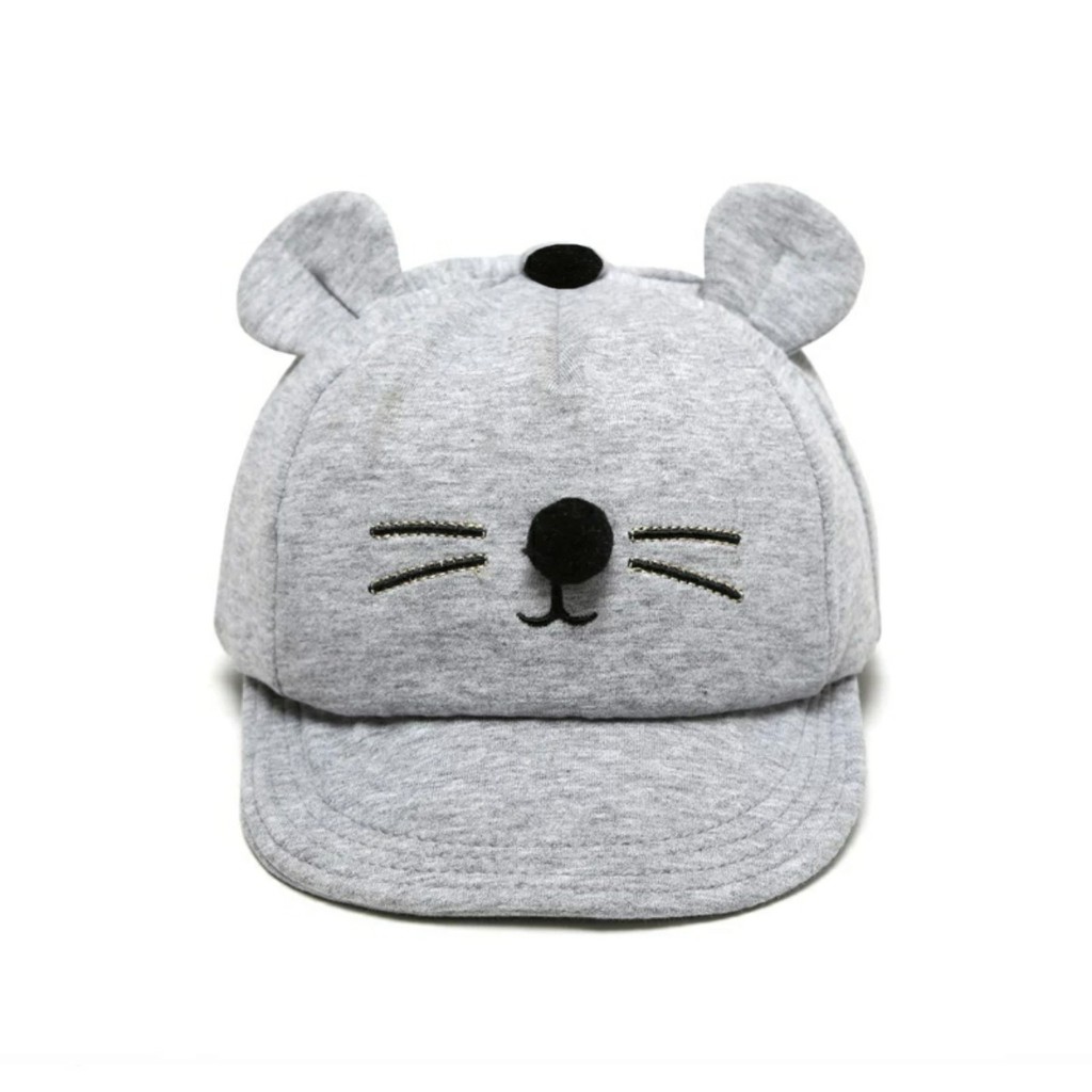 Maxkenzo Topi Weasel 1 - 3 Tahun Topi Anak BerKualitas-Abu Muda