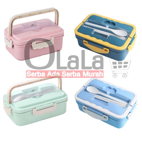 Lunch Box Set Kotak Bekal Makan Wheat Straw 4 in 1 CH-4261