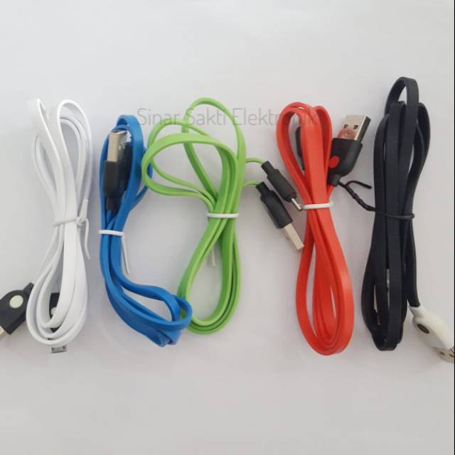 Kabel Data Fleco Micro Usb 100cm (gepeng) kabel charger murah