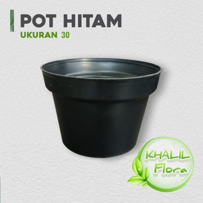 POT MURAH  Pot Bunga Hitam Ukuran 30 cm