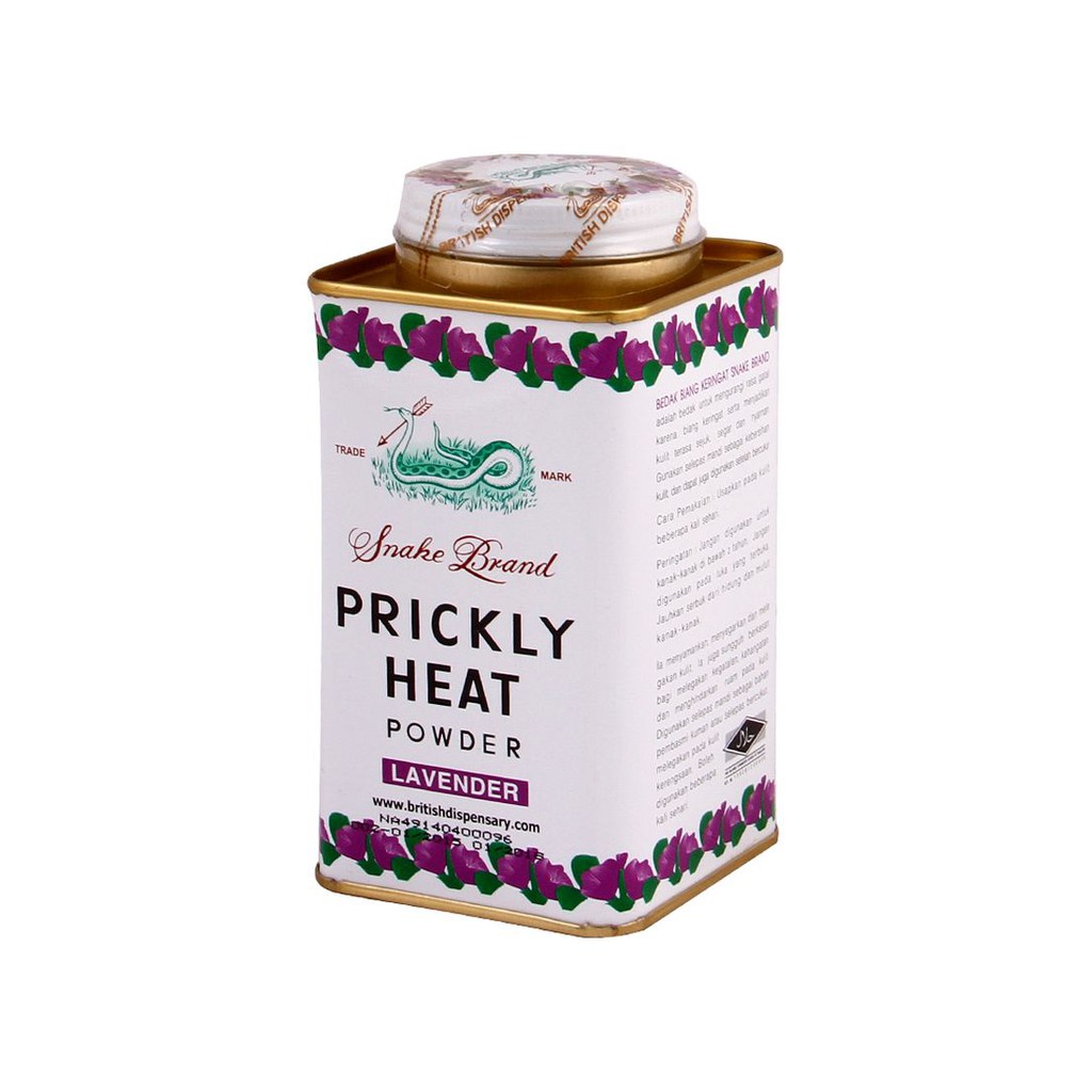 150g Prickly Heat Powder LAVENDER (Snake Brand) - bedak biang keringat