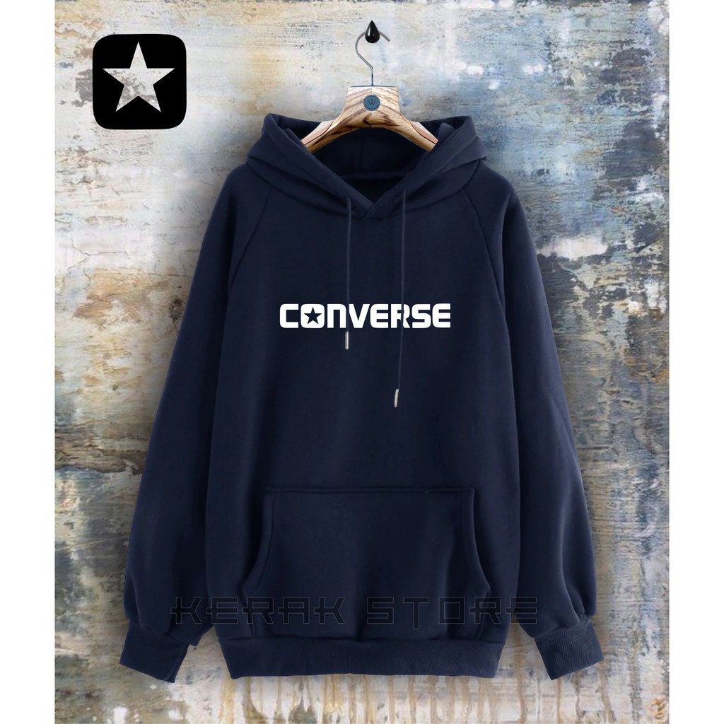 Jaket Sweater Hoodie Pria Distro CONVERSEOriginal Big Size Jumbo M - XXL / hoodie Converse / jaket converse