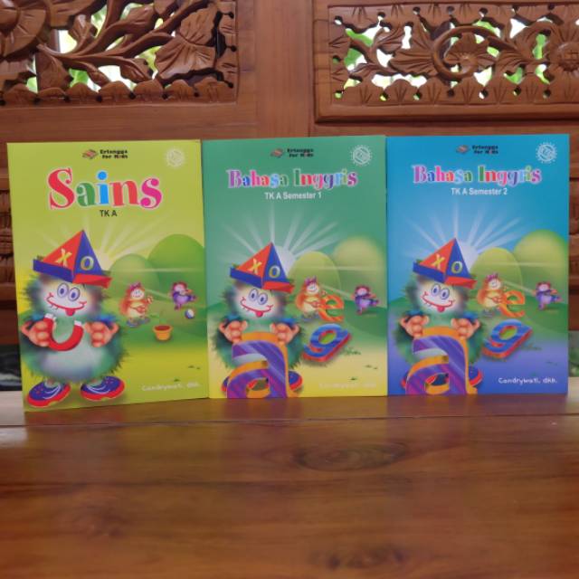 Erlangga For Kids Buku Aktivitas Anak Sains Bahasa Inggris TK A 1 Paket Isi 3