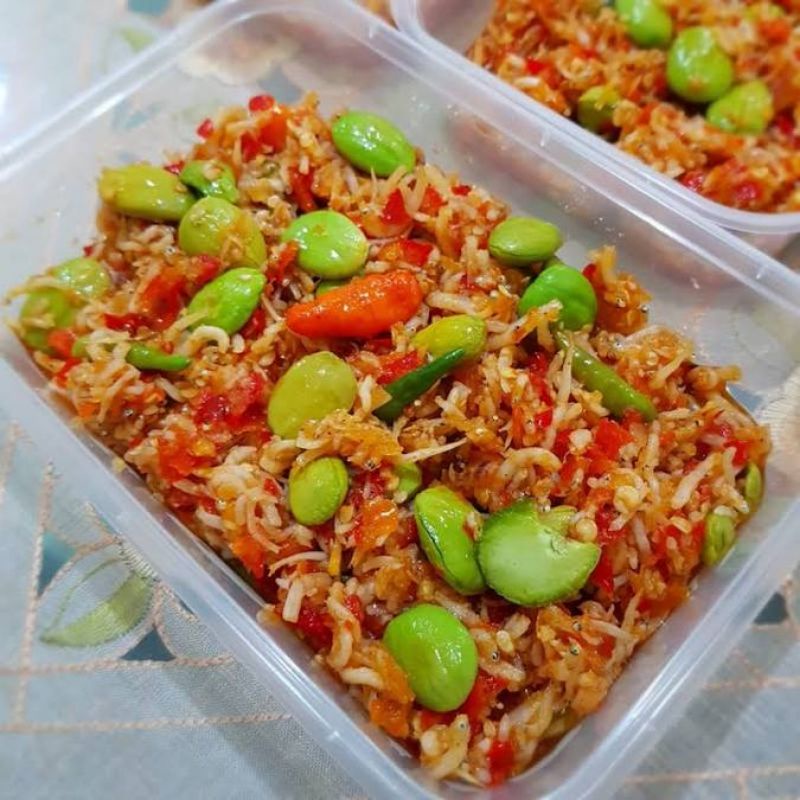 

oseng teri pete sambal mercon daun jeruk 1/4 kilo